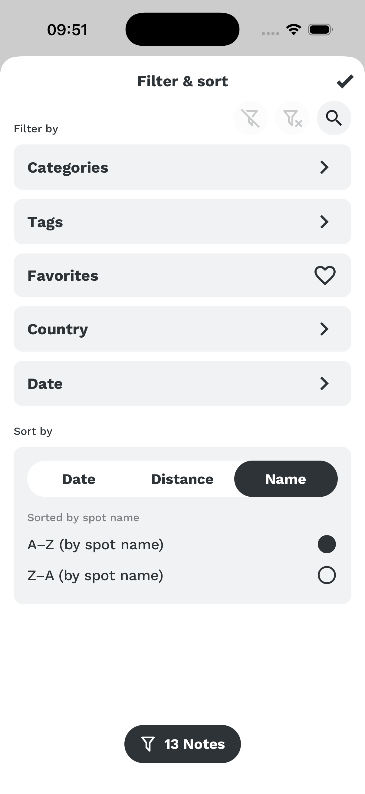 Filter & sort